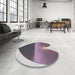 Round Patterned Purple Novelty Rug in a Office, pat1851