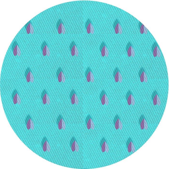 Square Patterned Bright Turquoise Blue Rug, pat1852lblu