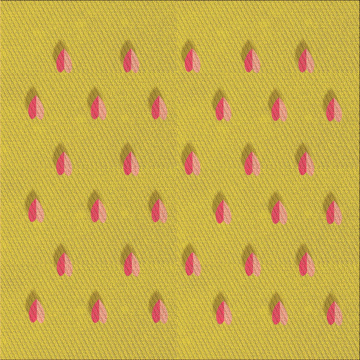 Round Patterned Orange Gold Rug, pat1852org