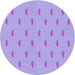 Square Patterned Purple Mimosa Purple Rug, pat1852pur