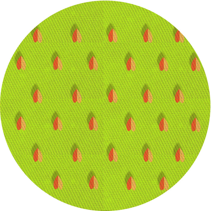 Square Machine Washable Transitional Pistachio Green Rug in a Living Room, wshpat1852yw
