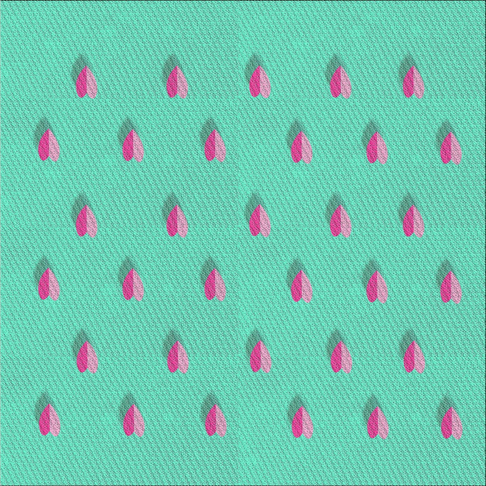 Square Patterned Mint Green Novelty Rug, pat1852