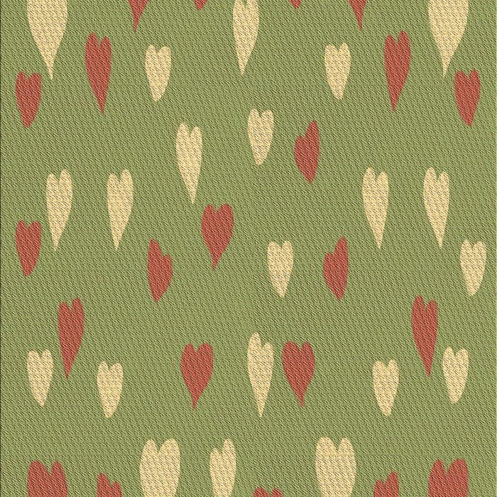 Machine Washable Transitional Green Rug, wshpat1853brn