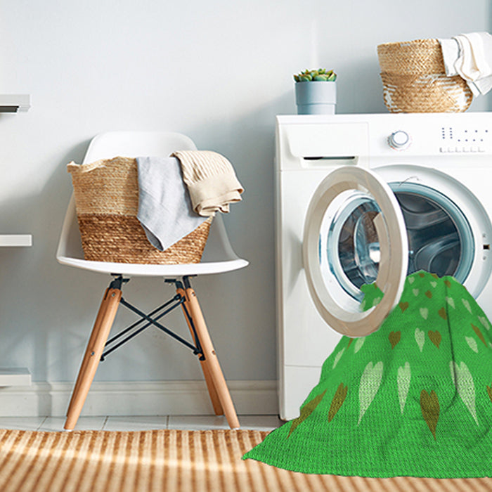 Machine Washable Transitional Lime Green Rug in a Washing Machine, wshpat1853grn