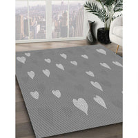 Patterned Smokey Gray Rug, pat1853gry