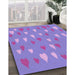 Machine Washable Transitional Purple Plum Purple Rug in a Family Room, wshpat1853pur