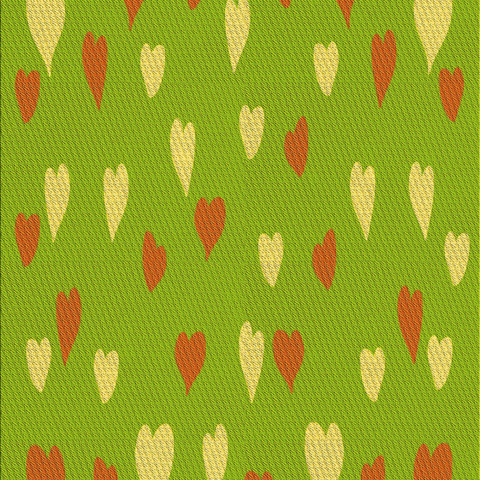 Patterned Dark Yellow Green Rug, pat1853yw