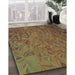 Patterned Saddle Brown Rug in Family Room, pat1854lblu