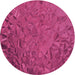 Square Machine Washable Transitional Neon Pink Rug in a Living Room, wshpat1854pur