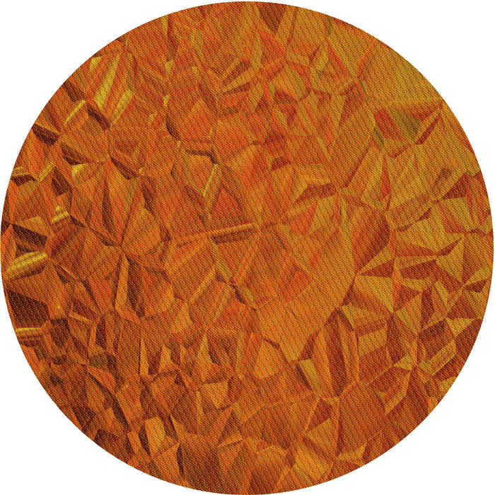 Square Patterned Neon Orange Rug, pat1854yw
