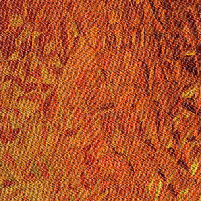 Patterned Neon Orange Novelty Rug, pat1854