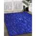 Machine Washable Transitional MediumBlue Rug in a Family Room, wshpat1855blu