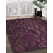 Machine Washable Transitional Purple Lily Purple Rug in a Family Room, wshpat1855brn