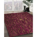 Patterned Fire Brick Red Rug in Family Room, pat1855org