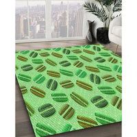 Patterned Emerald Green Rug, pat1856grn