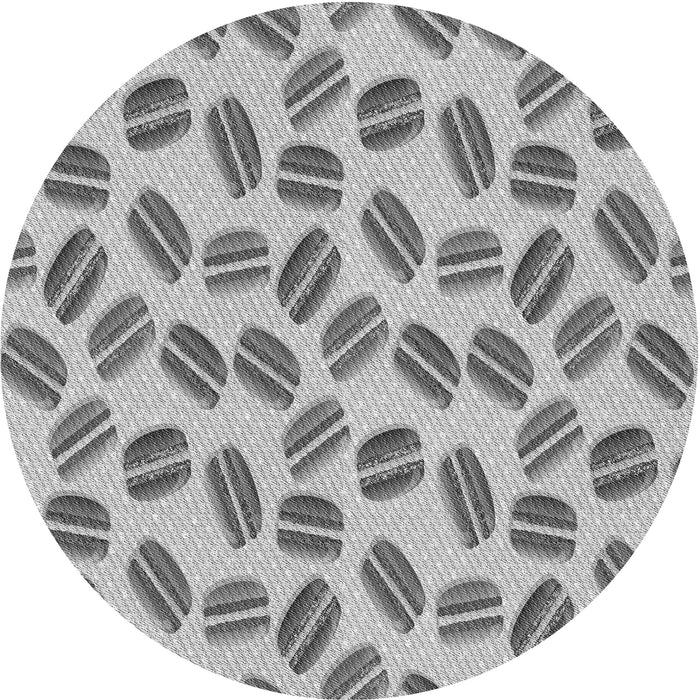 Square Patterned Platinum Silver Gray Rug, pat1856gry