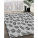 Machine Washable Transitional Platinum Silver Gray Rug in a Family Room, wshpat1856gry