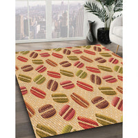 Patterned Yellow Orange Rug, pat1856org