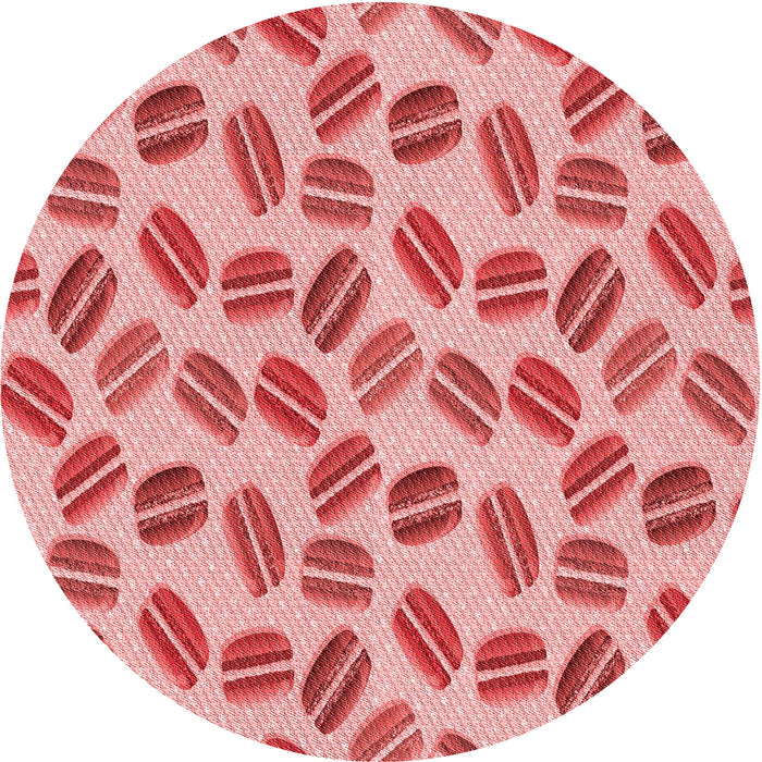 Square Patterned Pastel Pink Rug, pat1856rd