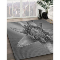 Patterned Gunmetal Gray Rug, pat1857gry