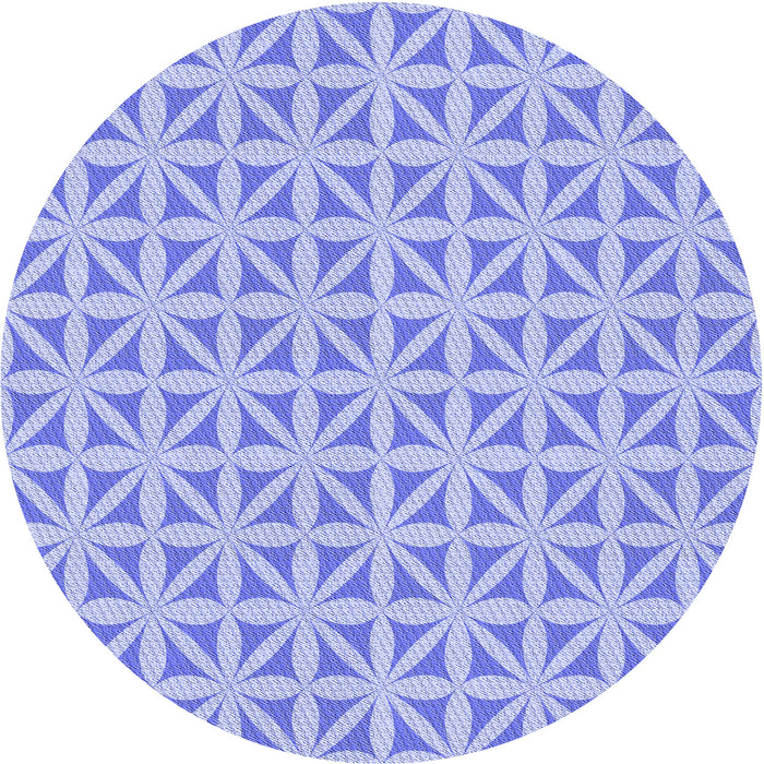 Square Machine Washable Transitional Light Slate Blue Rug in a Living Room, wshpat1858blu