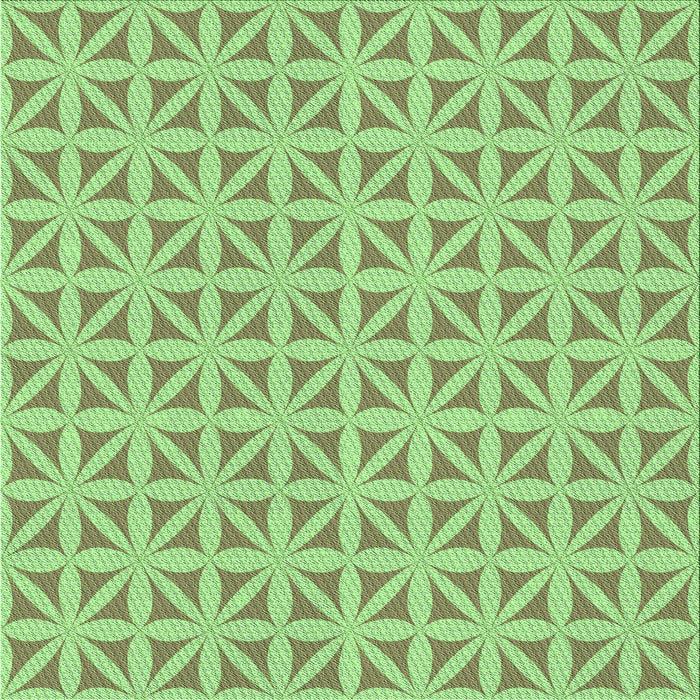 Round Patterned Green Rug, pat1858grn