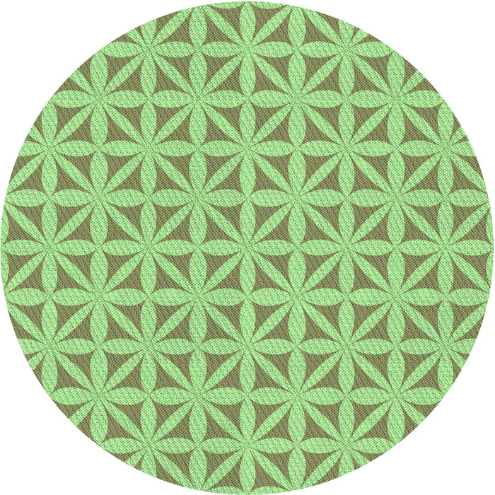 Square Patterned Green Rug, pat1858grn