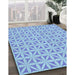 Patterned Blue Rug in Family Room, pat1858lblu