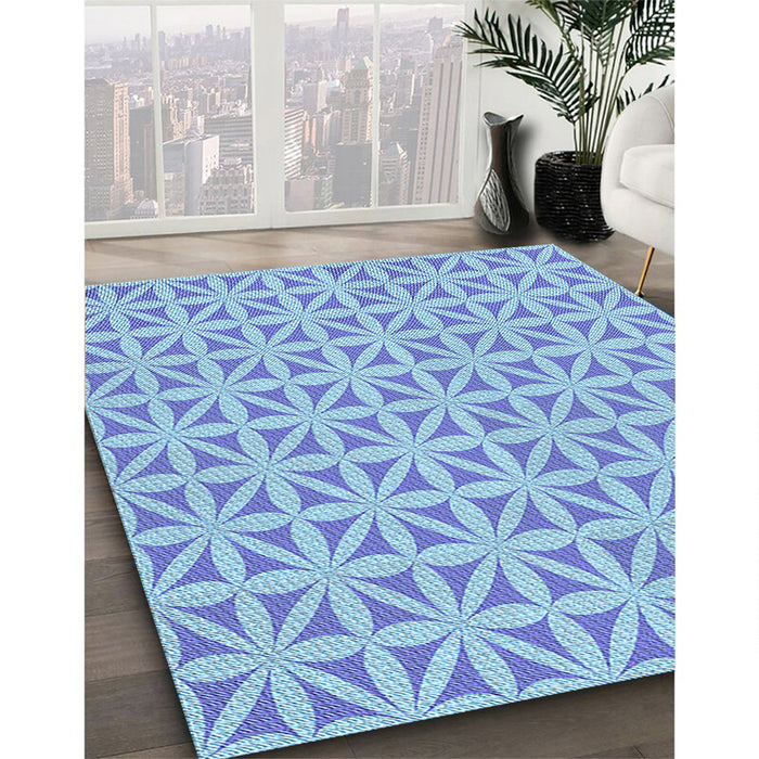 Machine Washable Transitional Blue Rug in a Family Room, wshpat1858lblu