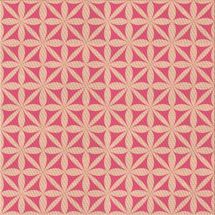 Round Patterned Red Rug, pat1858org