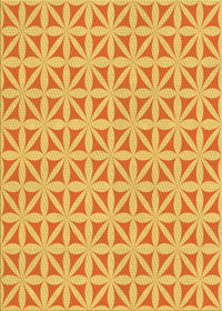 Machine Washable Transitional Neon Orange Rug, wshpat1858yw