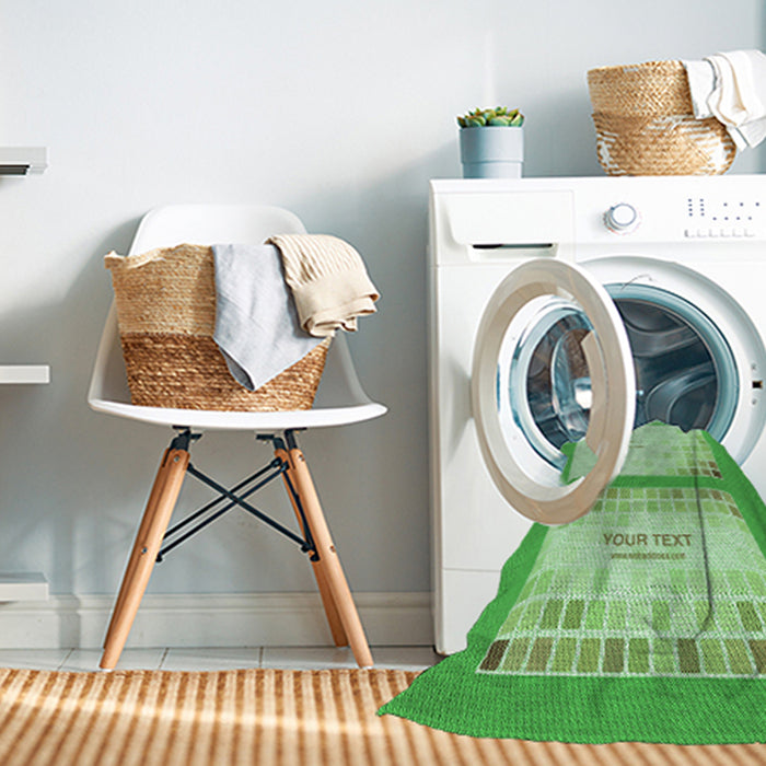 Machine Washable Transitional Jade Green Rug in a Washing Machine, wshpat1859grn