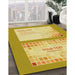 Machine Washable Transitional Bold Yellow Rug in a Family Room, wshpat1859yw