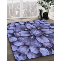 Patterned Purple Mimosa Purple Rug, pat186blu