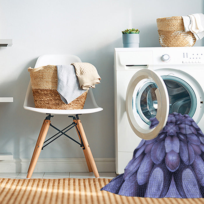 Machine Washable Transitional Purple Mimosa Purple Rug in a Washing Machine, wshpat186blu