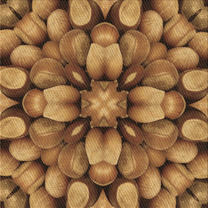 Round Machine Washable Transitional Saddle Brown Rug, wshpat186brn