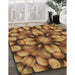 Patterned Saddle Brown Rug in Family Room, pat186brn
