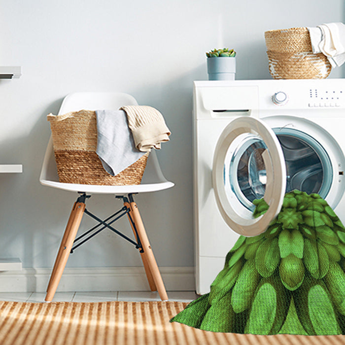 Machine Washable Transitional Green Rug in a Washing Machine, wshpat186grn
