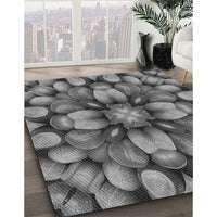 Patterned Black Rug, pat186gry