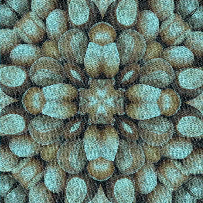 Round Machine Washable Transitional Western Charcoal Gray Rug, wshpat186lblu