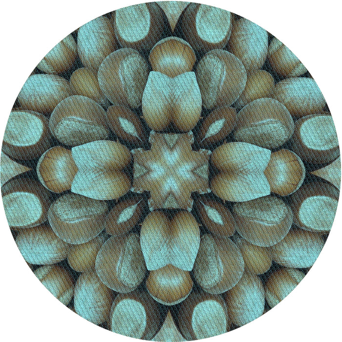 Square Patterned Western Charcoal Gray Rug, pat186lblu