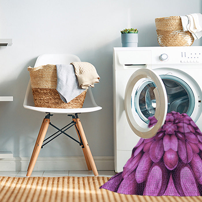 Machine Washable Transitional Medium Violet Red Pink Rug in a Washing Machine, wshpat186pur