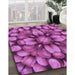 Machine Washable Transitional Medium Violet Red Pink Rug in a Family Room, wshpat186pur