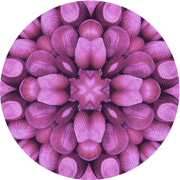 Square Machine Washable Transitional Medium Violet Red Pink Rug in a Living Room, wshpat186pur