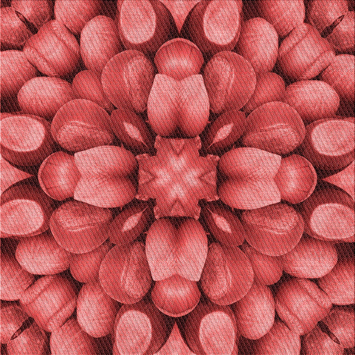 Round Machine Washable Transitional Red Rug, wshpat186rd