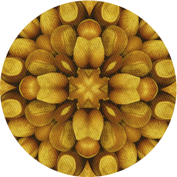 Square Patterned Mahogany Brown Rug, pat186yw