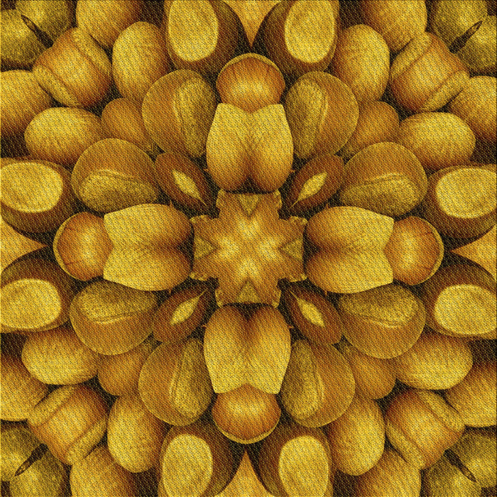 Round Patterned Mahogany Brown Rug, pat186yw