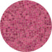 Square Machine Washable Transitional Raspberry Red Rug in a Living Room, wshpat1860brn