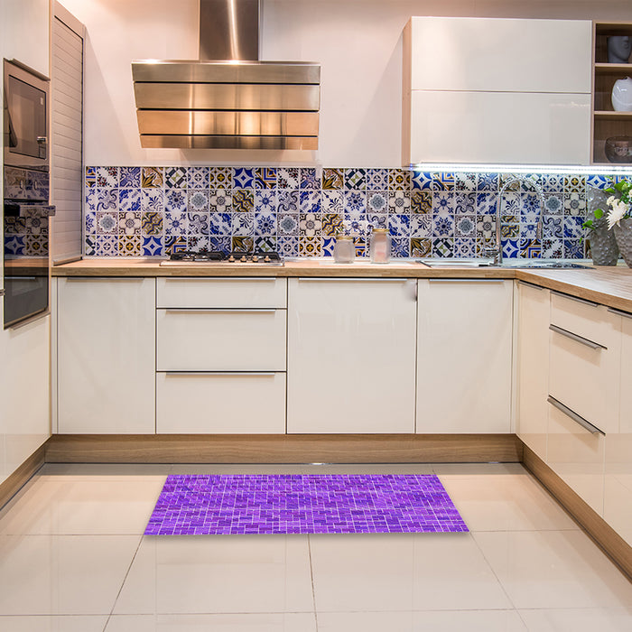 Patterned Purple Rug in a Kitchen, pat1860pur