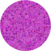 Square Machine Washable Transitional Violet Purple Rug, wshpat1860